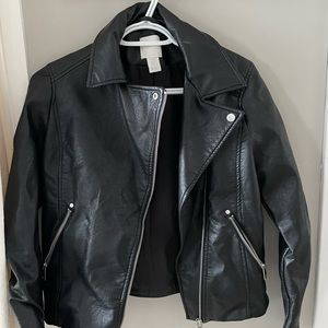 H&M leather jacket, worn 3 times, good condition, size XS